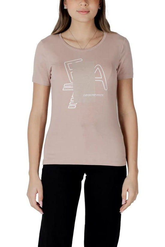 EA7 Emporio Armani Rosa T-Shirt aus Baumwolle by EA7 Emporio Armani