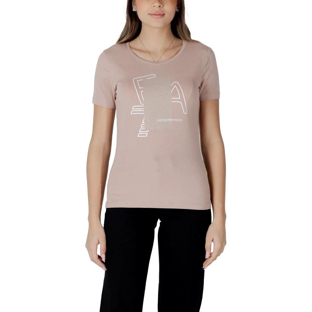 EA7 Emporio Armani Rosa T-Shirt aus Baumwolle by EA7 Emporio Armani