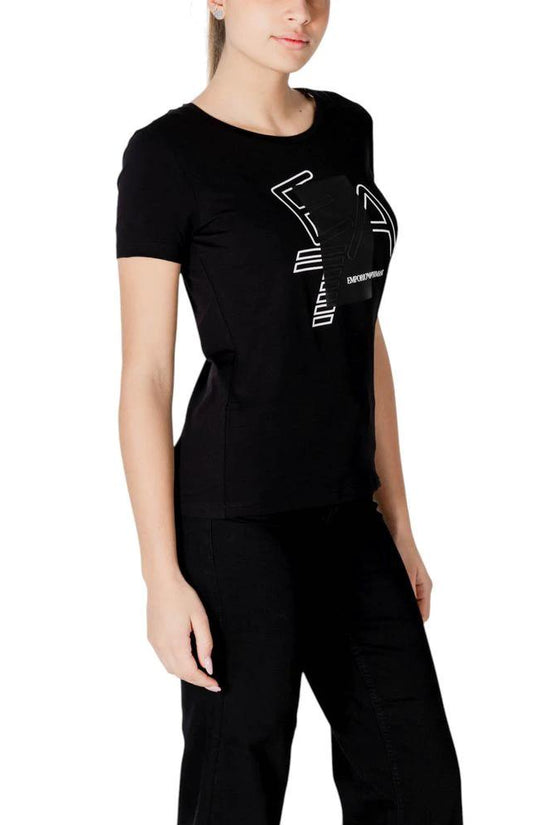 EA7 Emporio Armani Schwarzes T-Shirt aus Baumwolle by EA7 Emporio Armani