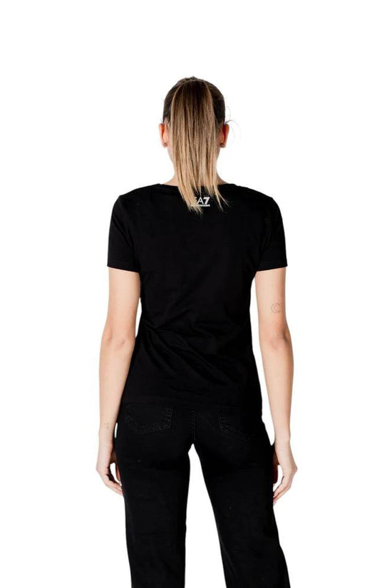 EA7 Emporio Armani Schwarzes T-Shirt aus Baumwolle by EA7 Emporio Armani