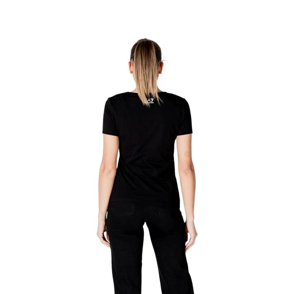 EA7 Emporio Armani Schwarzes T-Shirt aus Baumwolle by EA7 Emporio Armani