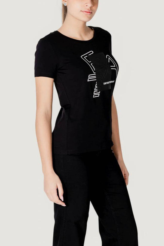 EA7 Emporio Armani Schwarzes T-Shirt aus Baumwolle by EA7 Emporio Armani