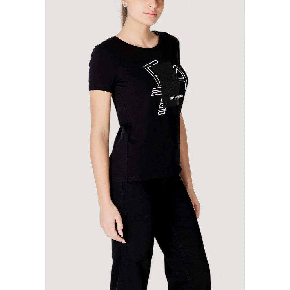 EA7 Emporio Armani Schwarzes T-Shirt aus Baumwolle by EA7 Emporio Armani