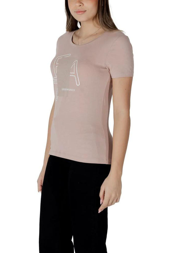 EA7 Emporio Armani Rosa T-Shirt aus Baumwolle by EA7 Emporio Armani