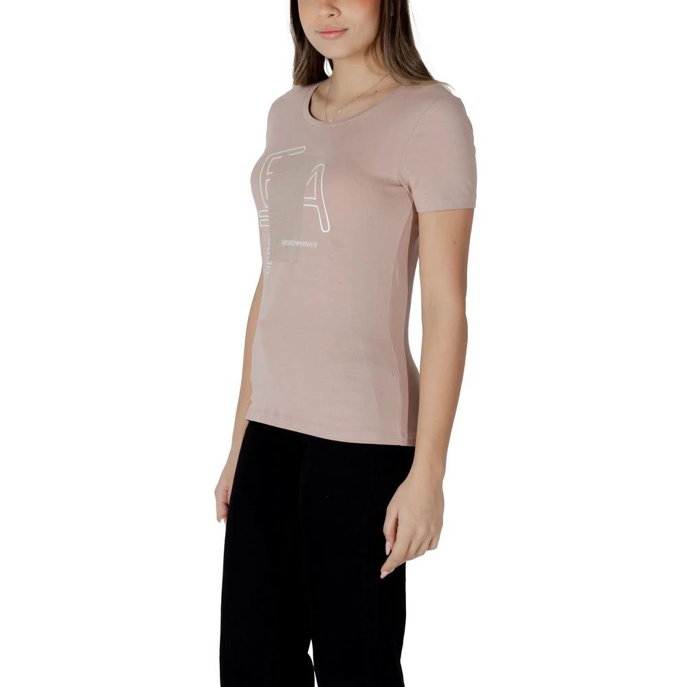 EA7 Emporio Armani Rosa T-Shirt aus Baumwolle by EA7 Emporio Armani