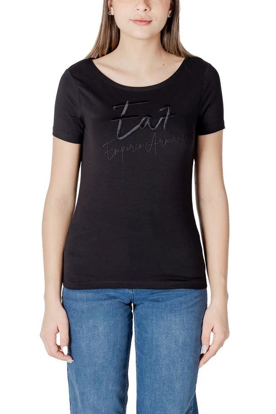 EA7 Emporio Armani Schwarzes T-Shirt aus Baumwolle by EA7 Emporio Armani