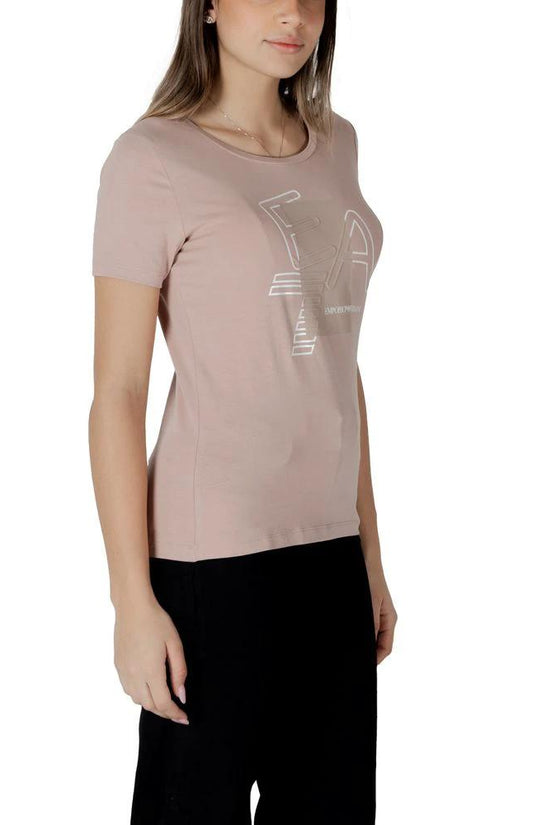EA7 Emporio Armani Rosa T-Shirt aus Baumwolle by EA7 Emporio Armani