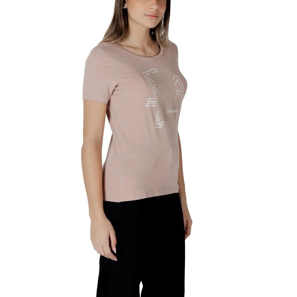 EA7 Emporio Armani Rosa T-Shirt aus Baumwolle by EA7 Emporio Armani