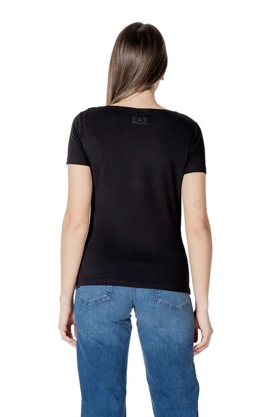 EA7 Emporio Armani Schwarzes T-Shirt aus Baumwolle by EA7 Emporio Armani