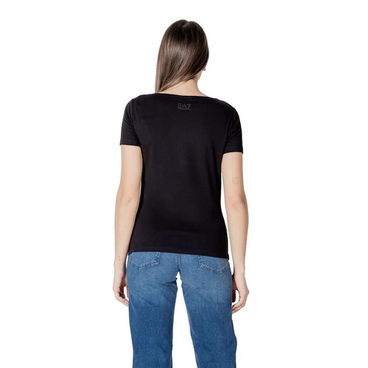 EA7 Emporio Armani Schwarzes T-Shirt aus Baumwolle by EA7 Emporio Armani