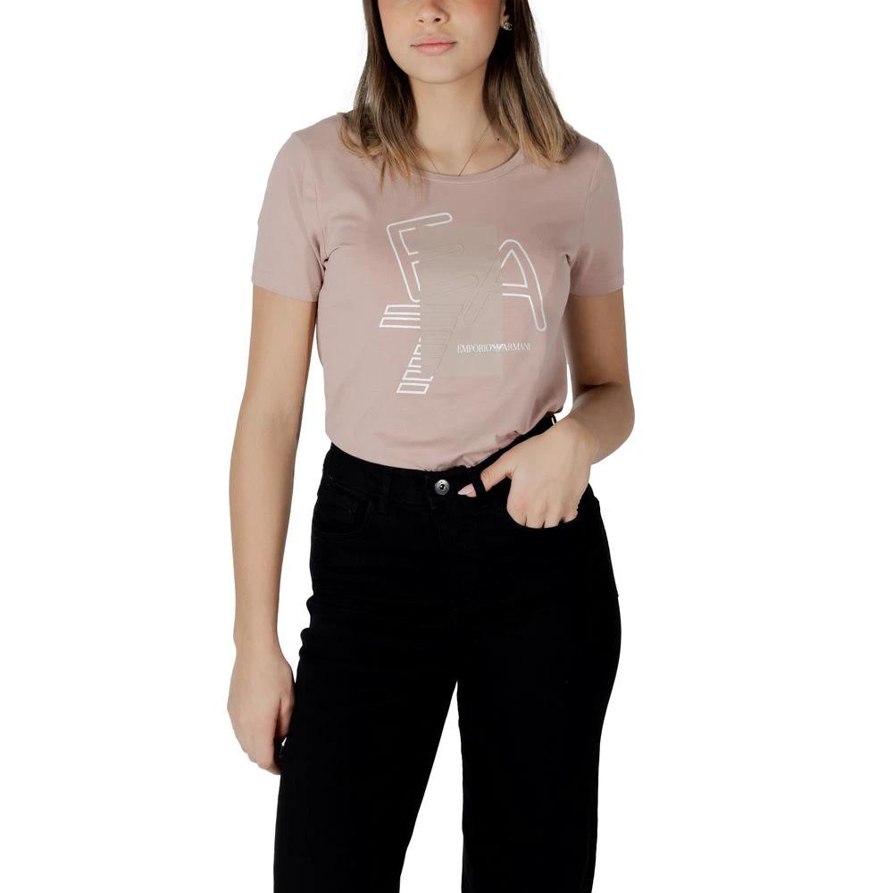 EA7 Emporio Armani Rosa T-Shirt aus Baumwolle by EA7 Emporio Armani