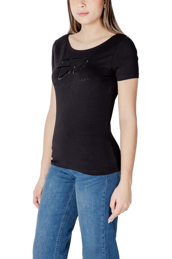EA7 Emporio Armani Schwarzes T-Shirt aus Baumwolle by EA7 Emporio Armani