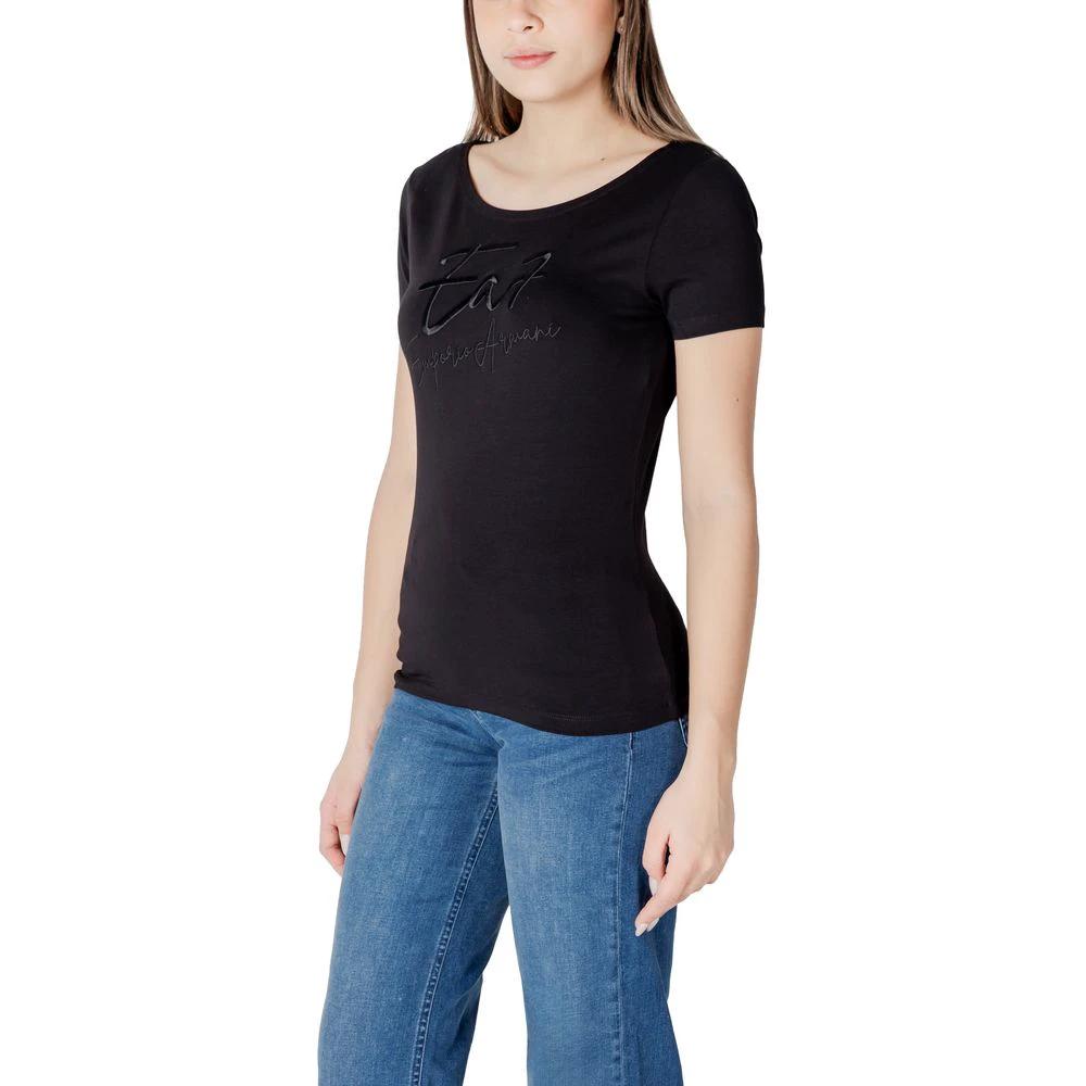EA7 Emporio Armani Schwarzes T-Shirt aus Baumwolle by EA7 Emporio Armani