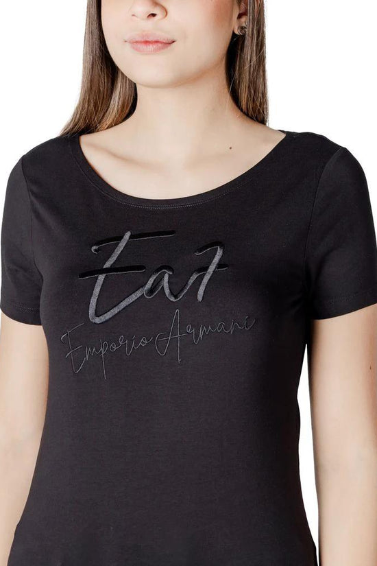 EA7 Emporio Armani Schwarzes T-Shirt aus Baumwolle by EA7 Emporio Armani