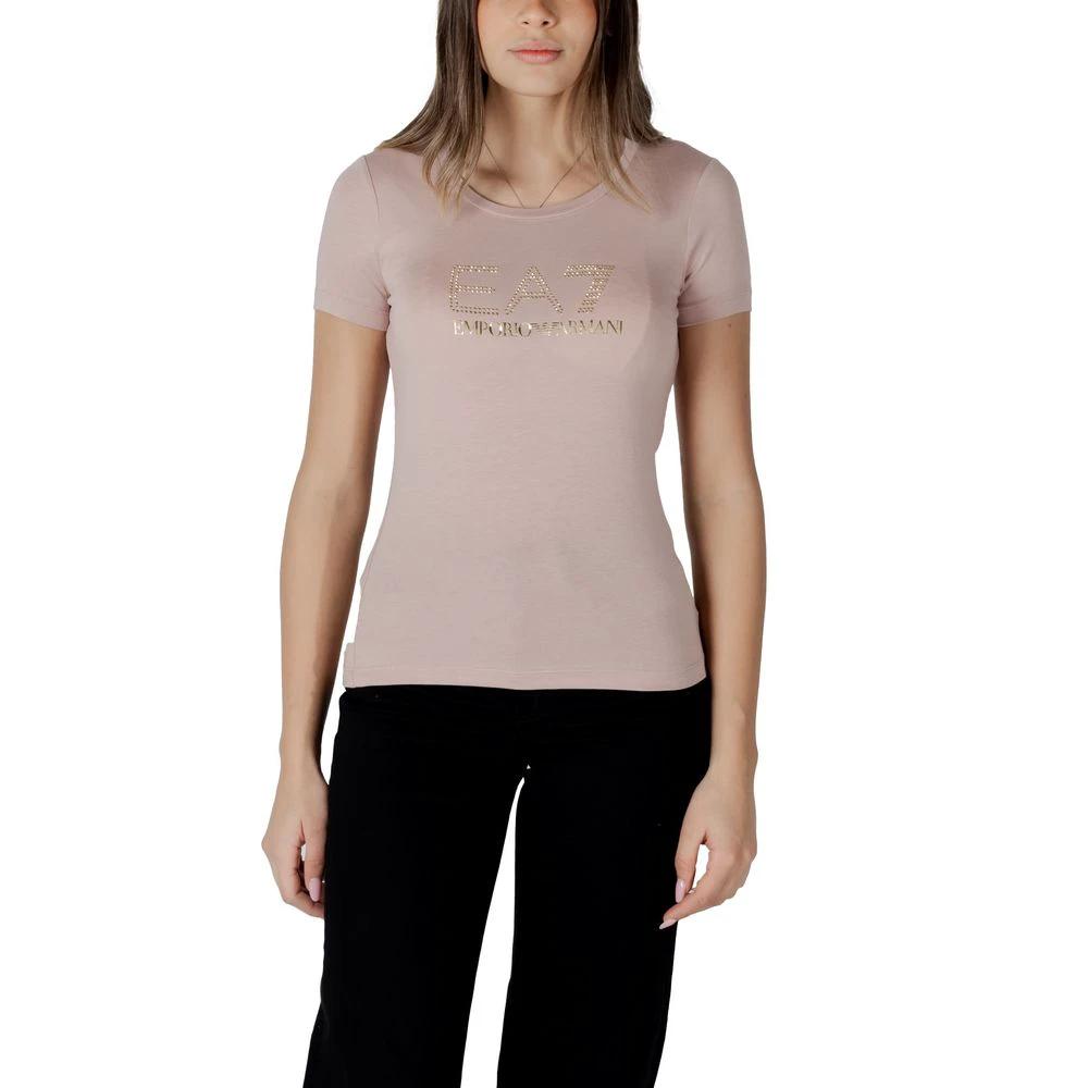 EA7 Emporio Armani Rosa Modal-T-Shirt by EA7 Emporio Armani