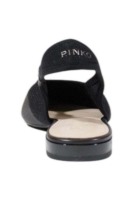 Pinko Sandalen Slingback Glänzende Schwarz | ELORÉ by PINKO