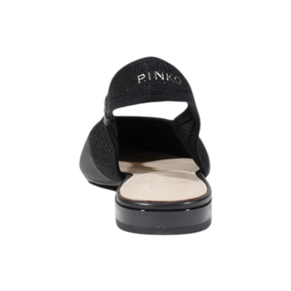 Pinko Sandalen Slingback Glänzende Schwarz | ELORÉ by PINKO