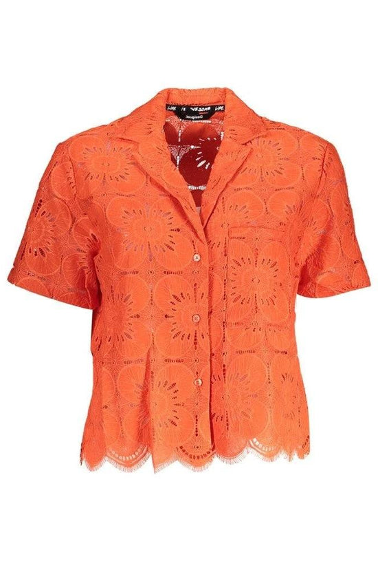 Mediterrane Luxus Mode Kollektion Bluse Orange | ELORÉ by Desigual