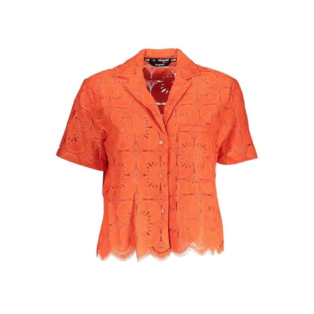 Mediterrane Luxus Mode Kollektion Bluse Orange | ELORÉ by Desigual