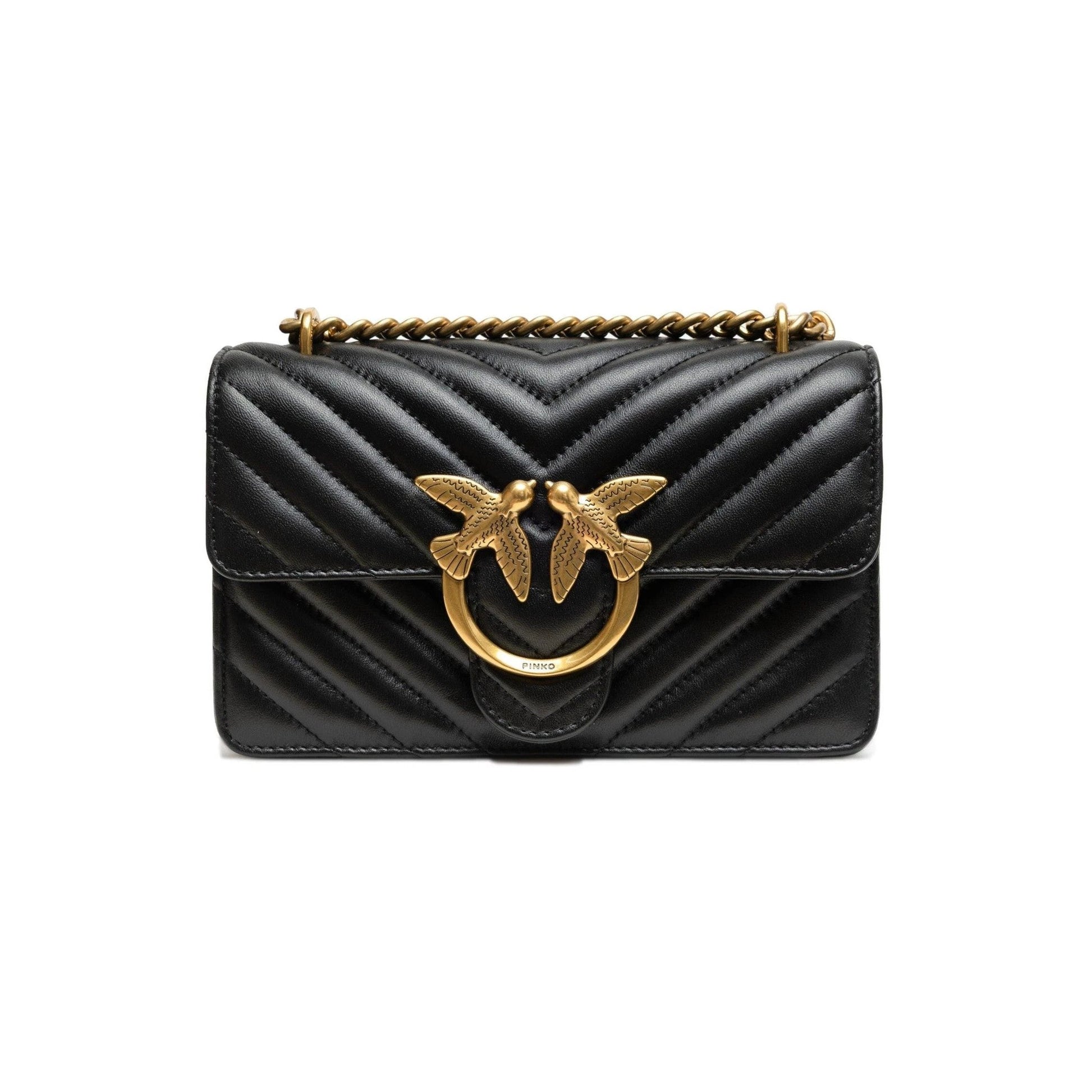 Pinko Love Bag Umhängetasche Schwarz Leder | ELORÉ by PINKO