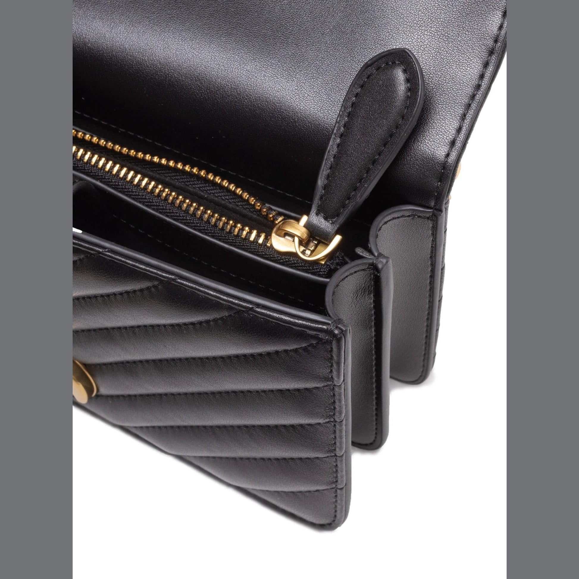 Pinko Love Bag Umhängetasche Schwarz Leder | ELORÉ by PINKO