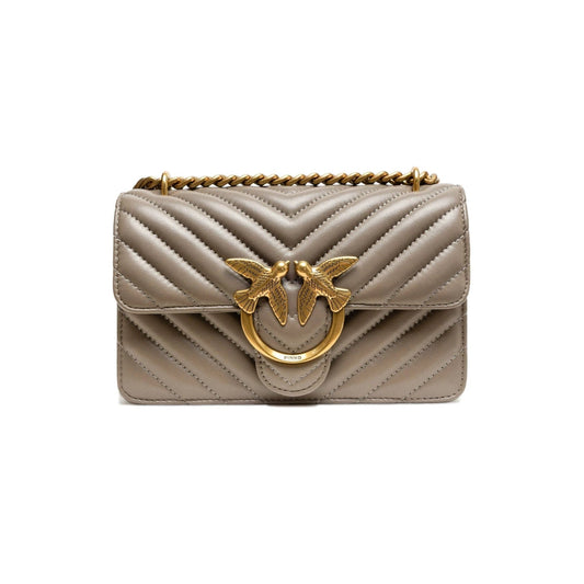 Pinko Mini Love Bag One Chevron Umhängetasche Grau | ELORÉ by PINKO