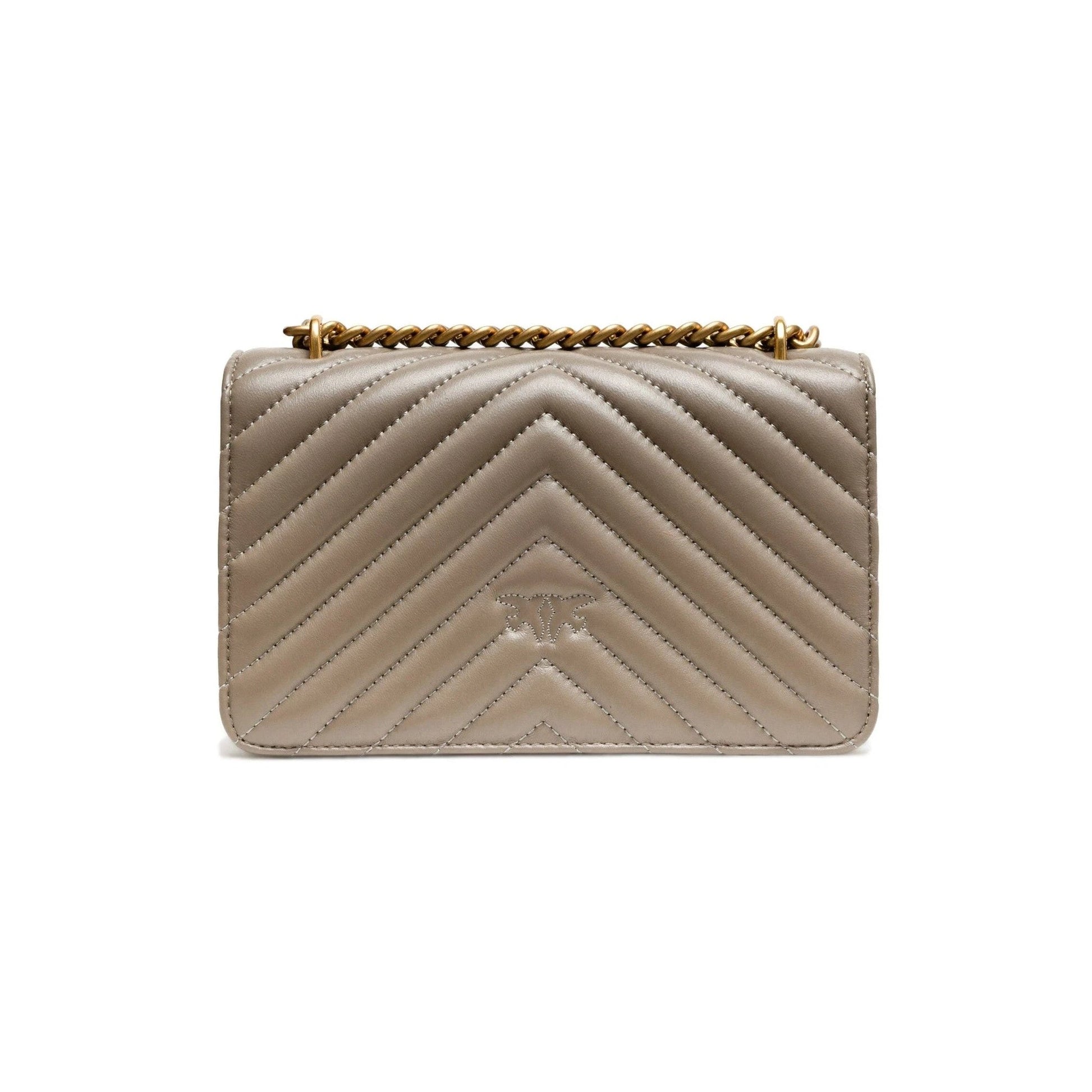 Pinko Mini Love Bag One Chevron Umhängetasche Grau | ELORÉ by PINKO