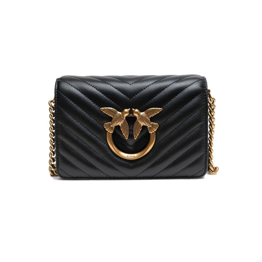 Pinko Mini Love Bag Clutch Schwarz Glänzend | ELORÉ by PINKO