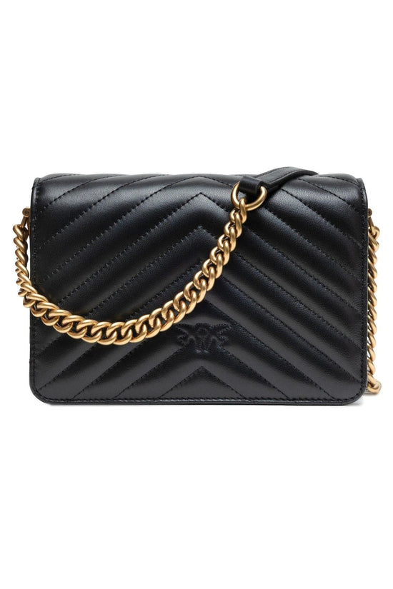 Pinko Mini Love Bag Clutch Schwarz Glänzend | ELORÉ by PINKO