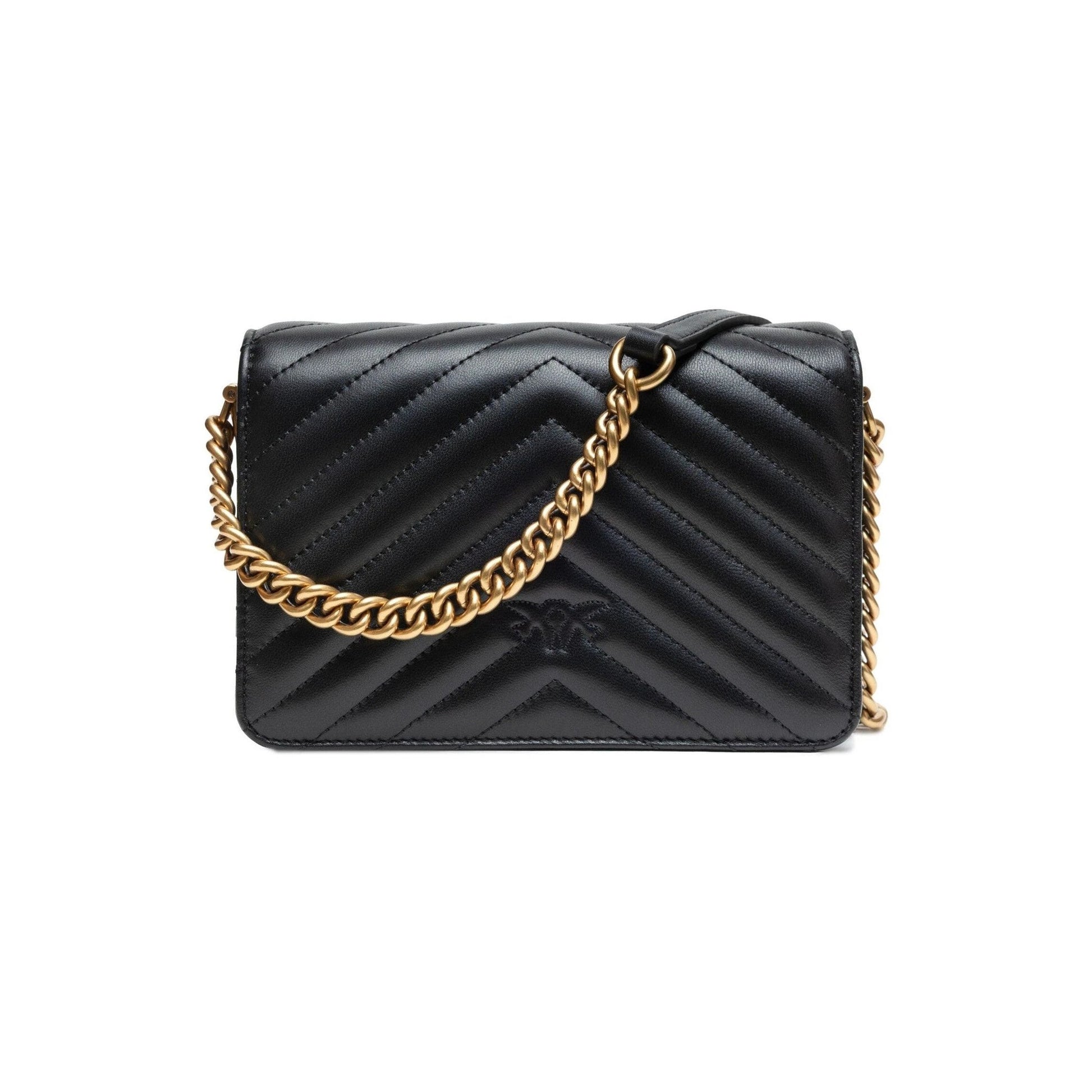 Pinko Mini Love Bag Clutch Schwarz Glänzend | ELORÉ by PINKO
