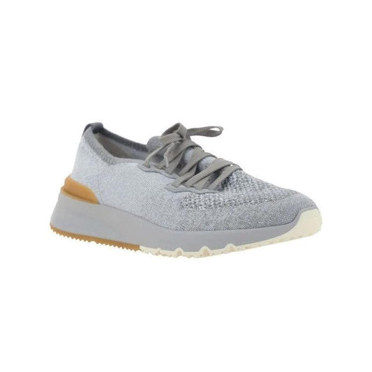 Brunello Cucinelli Strick Sneaker Grau Meliert | ELORÉ by Brunello Cucinelli