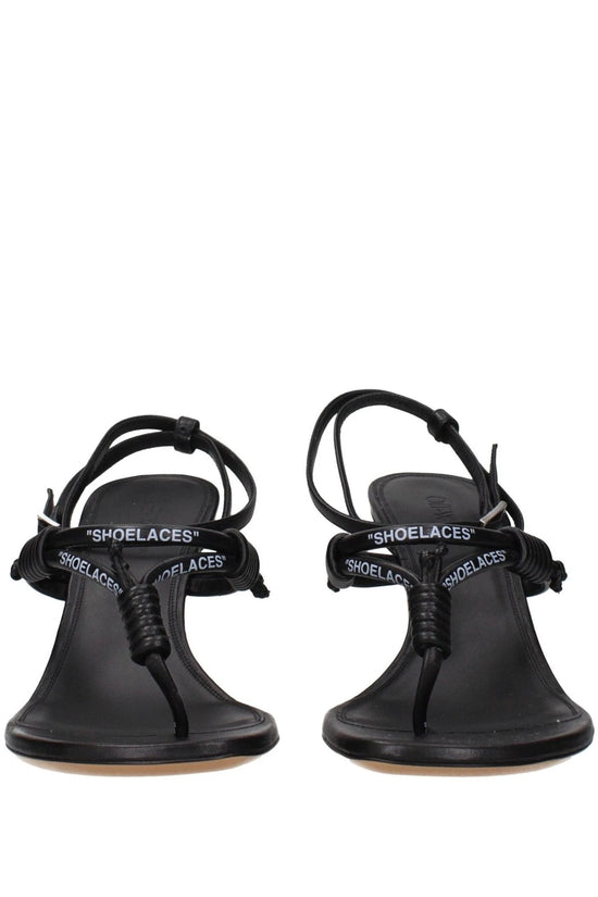 Off White Shoelace Sandalen Schwarz | ELORÉ by Off-White