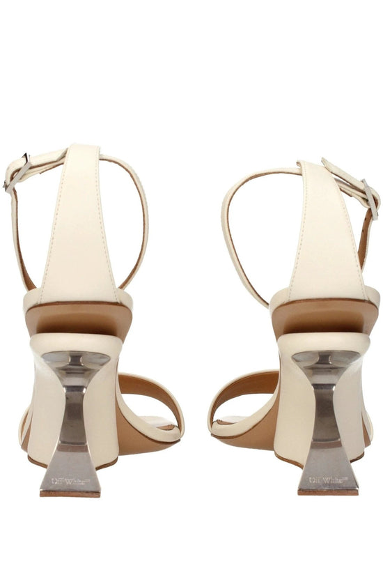 Offwhite Jug Wedge Sandalen Leder Italien Beige | ELORÉ by Off-White