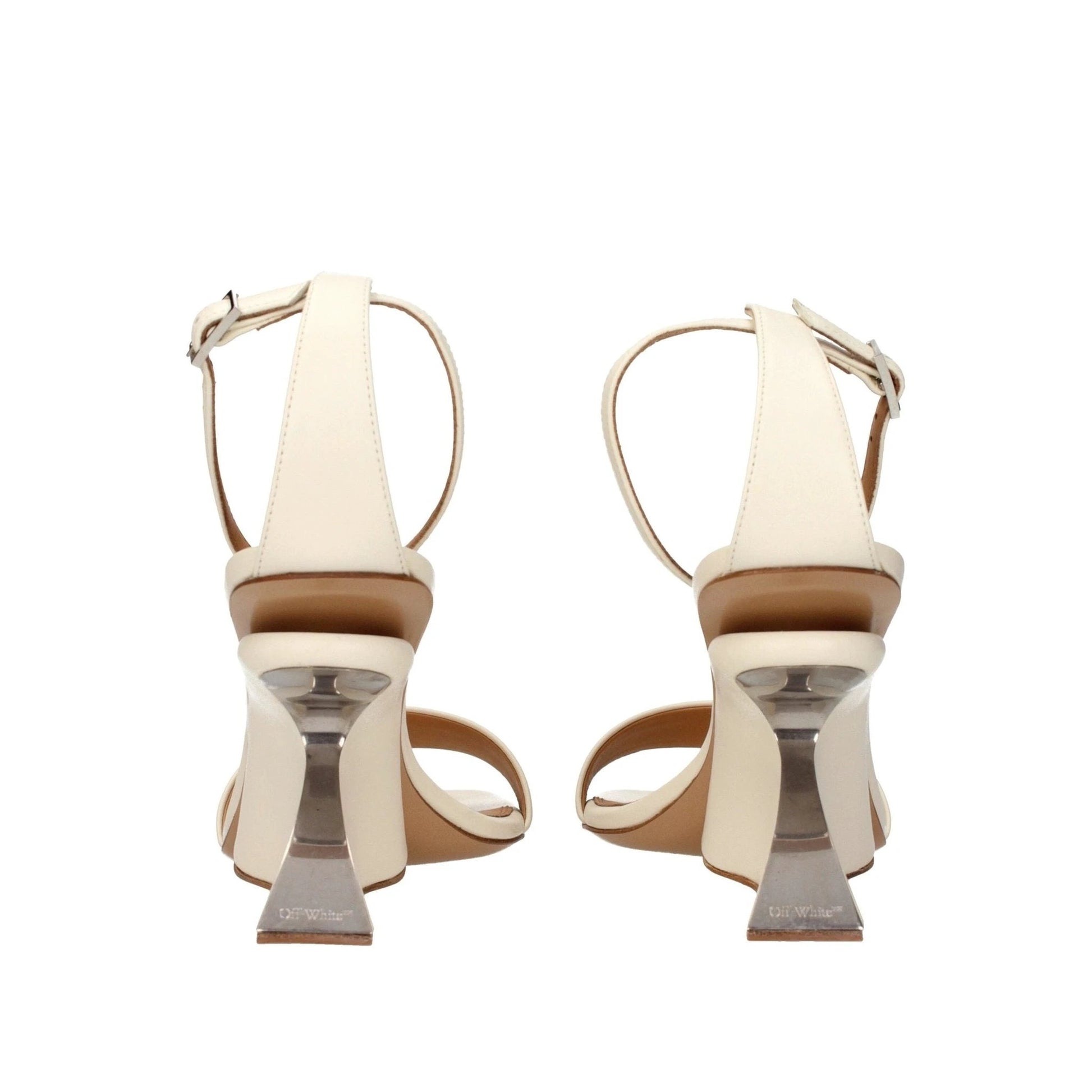 Offwhite Jug Wedge Sandalen Leder Italien Beige | ELORÉ by Off-White