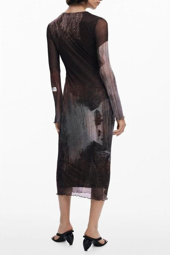 Desigual Kleid Langarm Braun | ELORÉ by Desigual