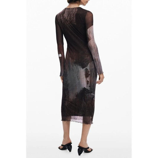 Desigual Kleid Langarm Braun | ELORÉ by Desigual