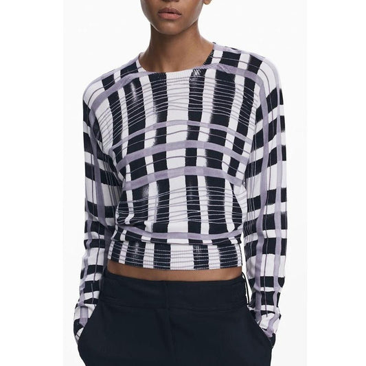 Desigual Pullover Patchwork Geometrisch Weiß | ELORÉ by Desigual