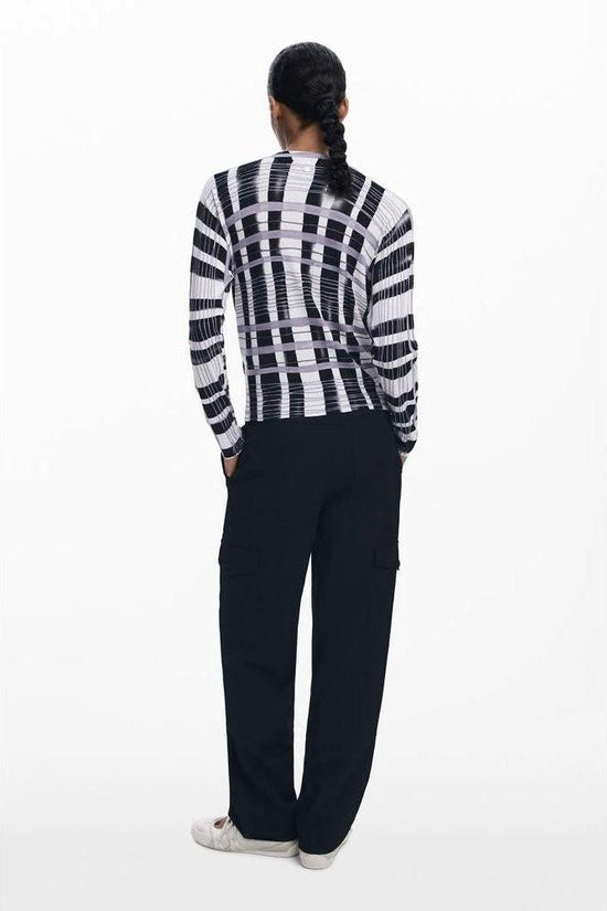 Desigual Pullover Patchwork Geometrisch Weiß | ELORÉ by Desigual