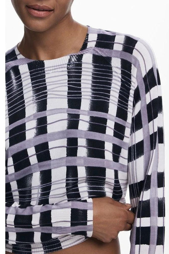 Desigual Pullover Patchwork Geometrisch Weiß | ELORÉ by Desigual