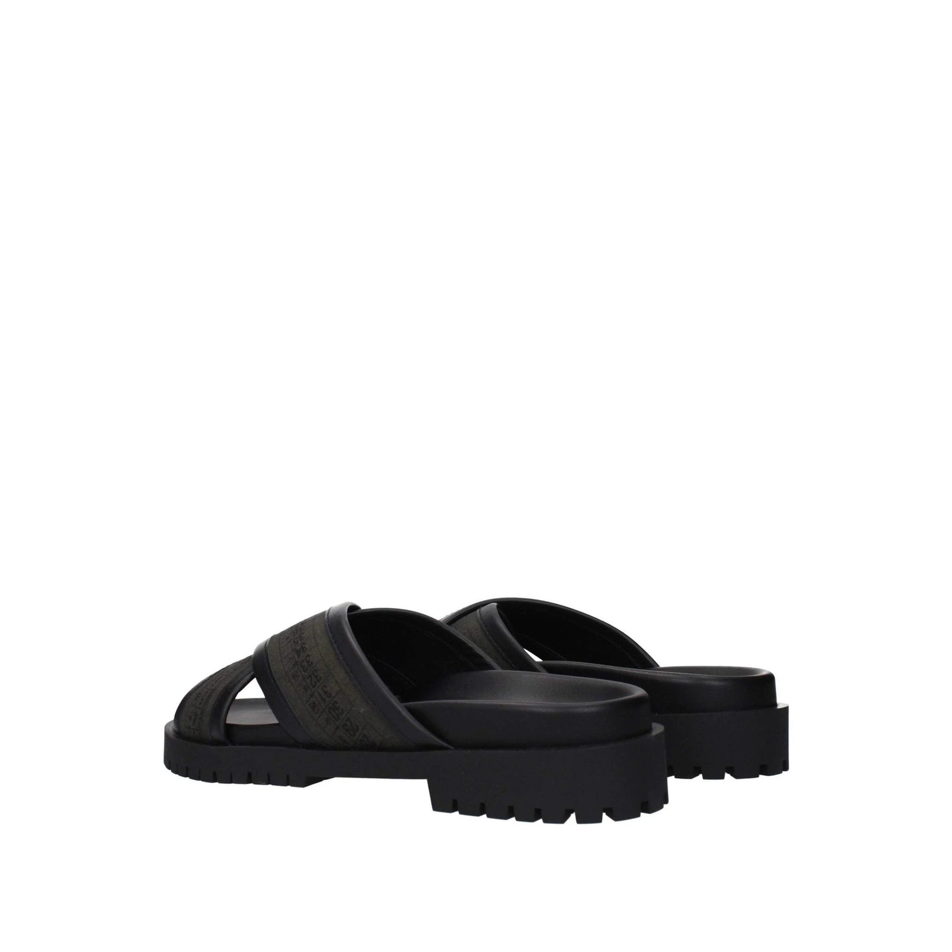 Off-White Criss Cross Leder Sandalen Grün | ELORÉ by Off-White