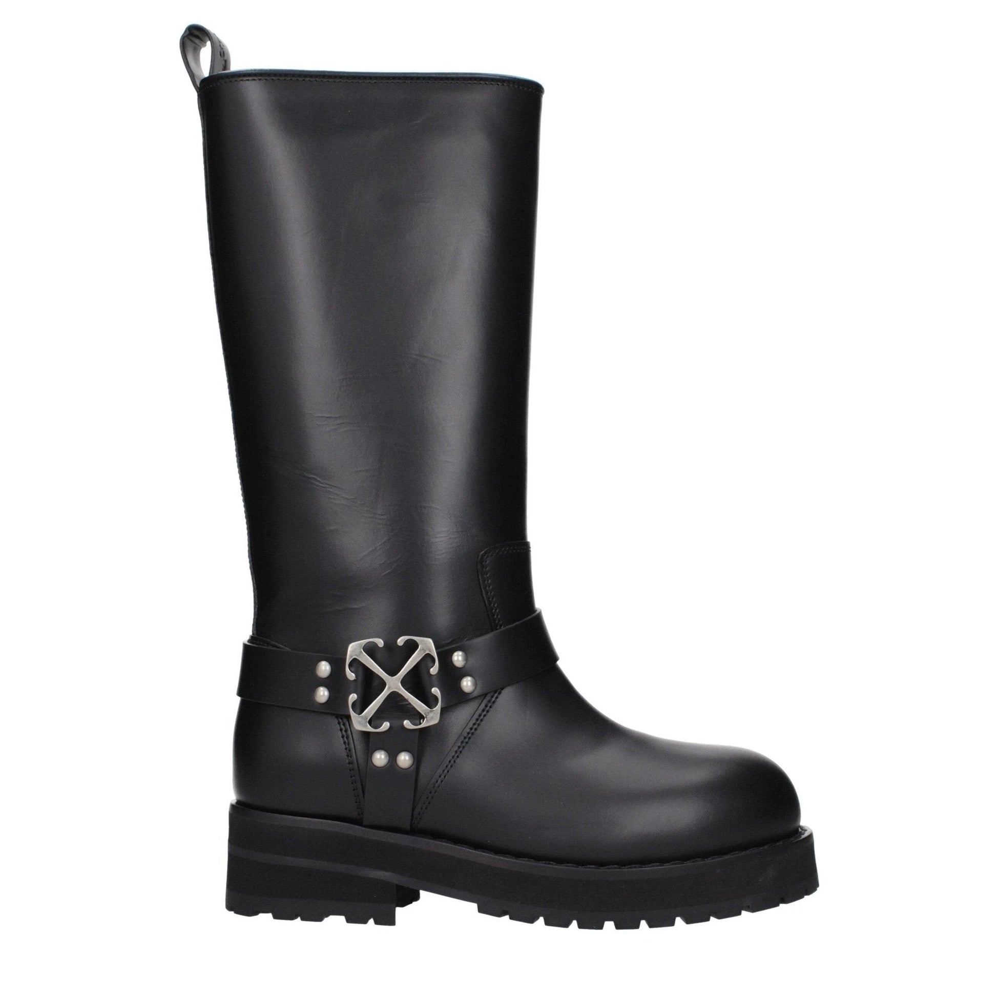 Off White Stiefel Track Hochwertiges Leder Schwarz | ELORÉ by Off-White