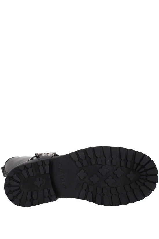 Off White Stiefel Track Hochwertiges Leder Schwarz | ELORÉ by Off-White