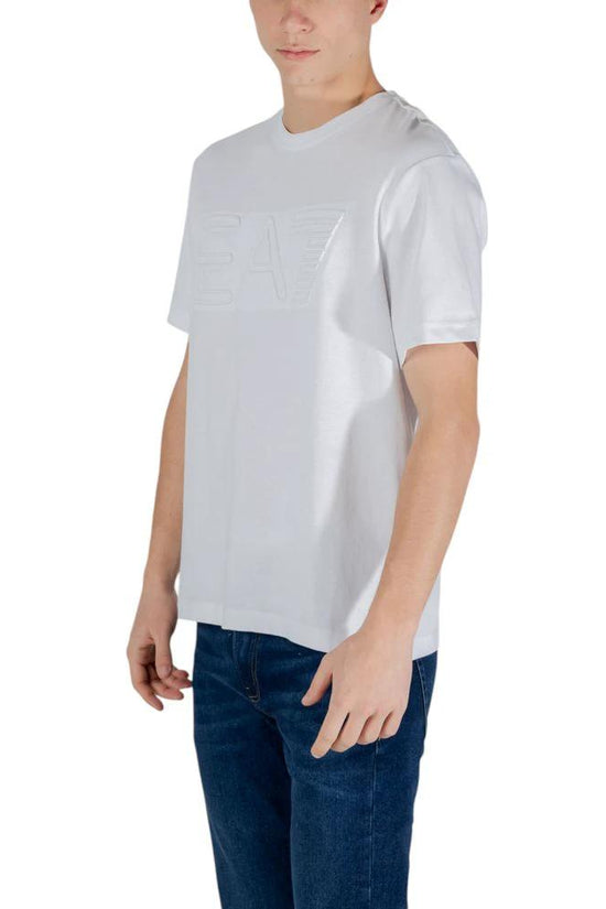 EA7 Emporio Armani Weißes Baumwoll-T-Shirt by EA7 Emporio Armani