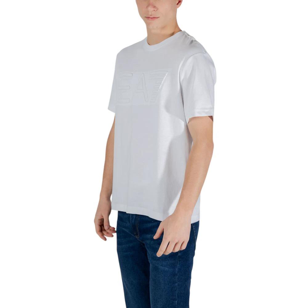 EA7 Emporio Armani Weißes Baumwoll-T-Shirt by EA7 Emporio Armani