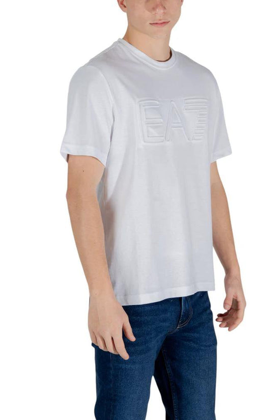 EA7 Emporio Armani Weißes Baumwoll-T-Shirt by EA7 Emporio Armani
