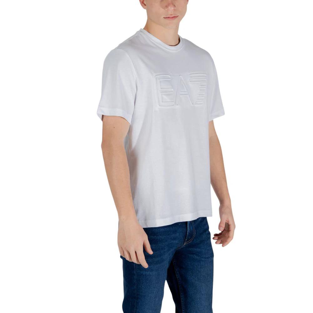 EA7 Emporio Armani Weißes Baumwoll-T-Shirt by EA7 Emporio Armani