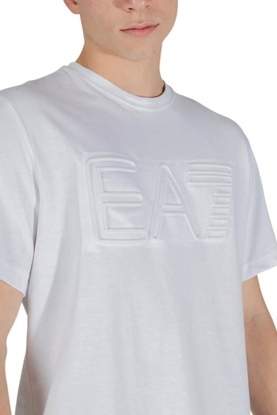 EA7 Emporio Armani Weißes Baumwoll-T-Shirt by EA7 Emporio Armani