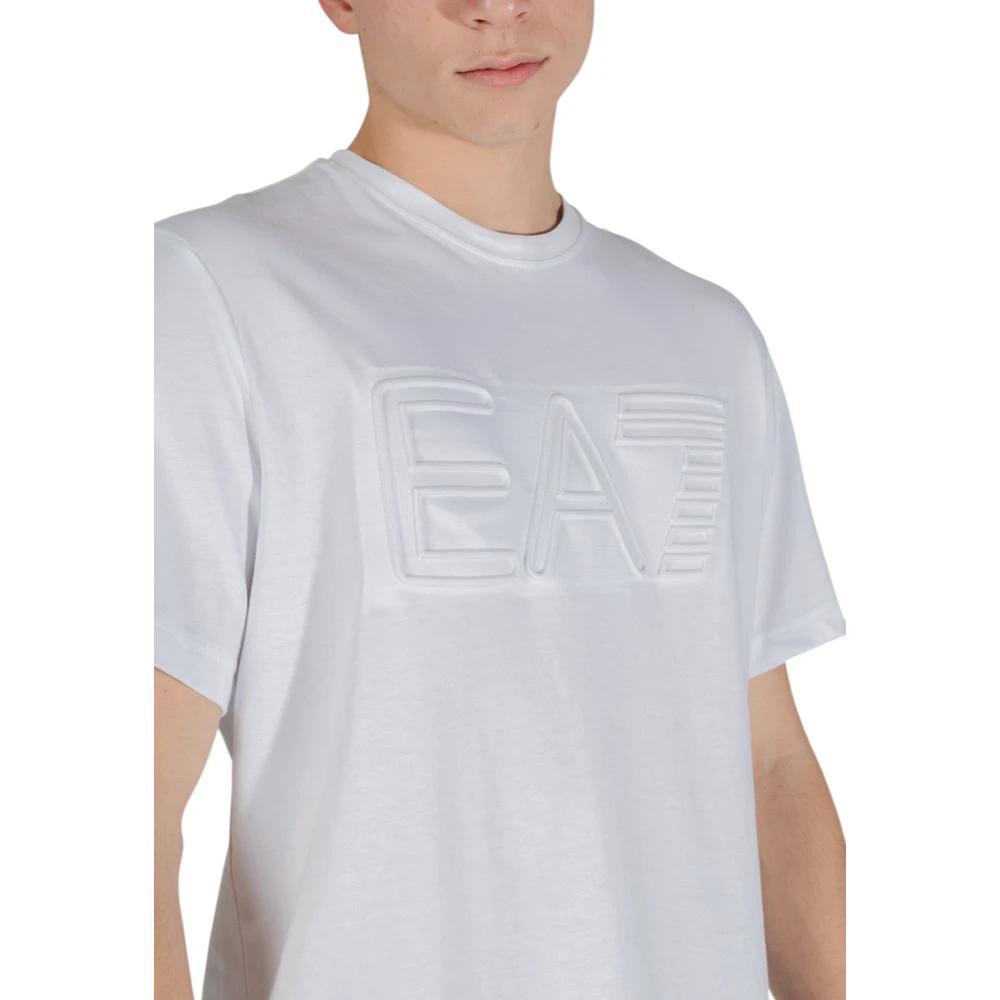 EA7 Emporio Armani Weißes Baumwoll-T-Shirt by EA7 Emporio Armani