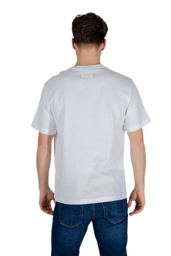 EA7 Emporio Armani Weißes Baumwoll-T-Shirt by EA7 Emporio Armani