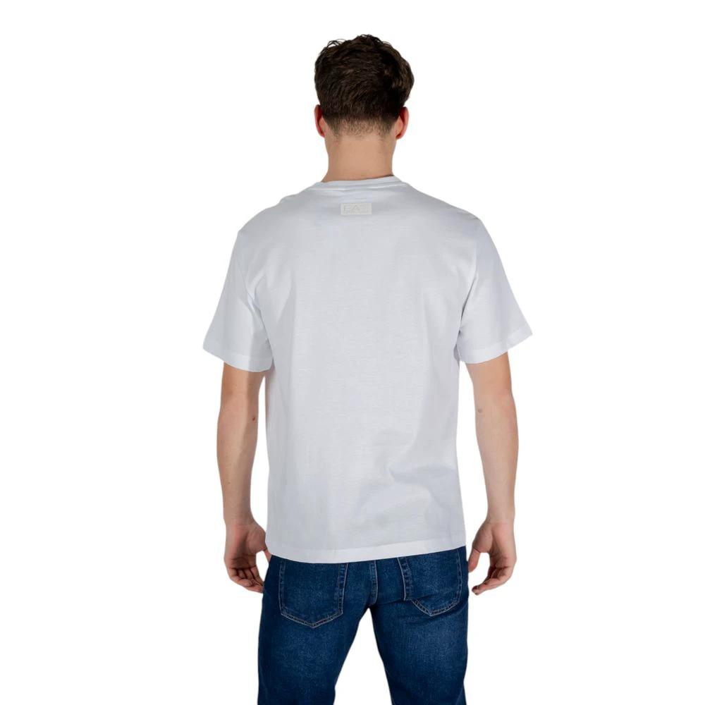 EA7 Emporio Armani Weißes Baumwoll-T-Shirt by EA7 Emporio Armani